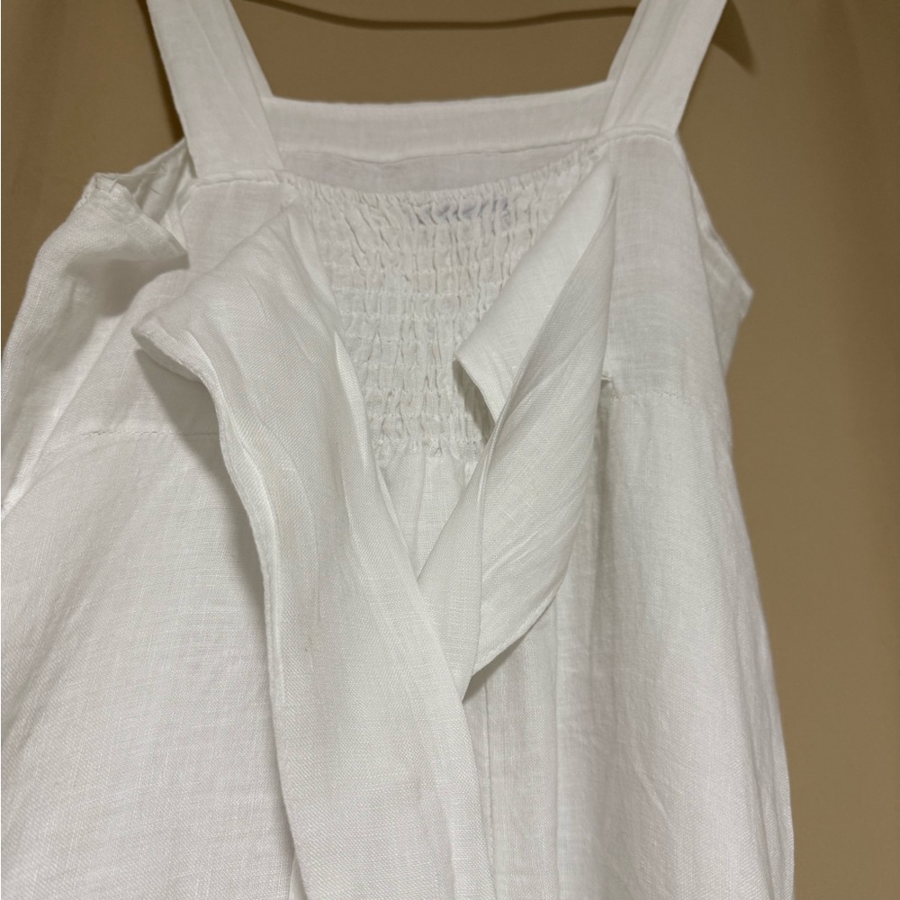 🔥 Closet Sale! Francesca Bettinni White Linen Blend Maxi Dress - Size L - Picture 6 of 6